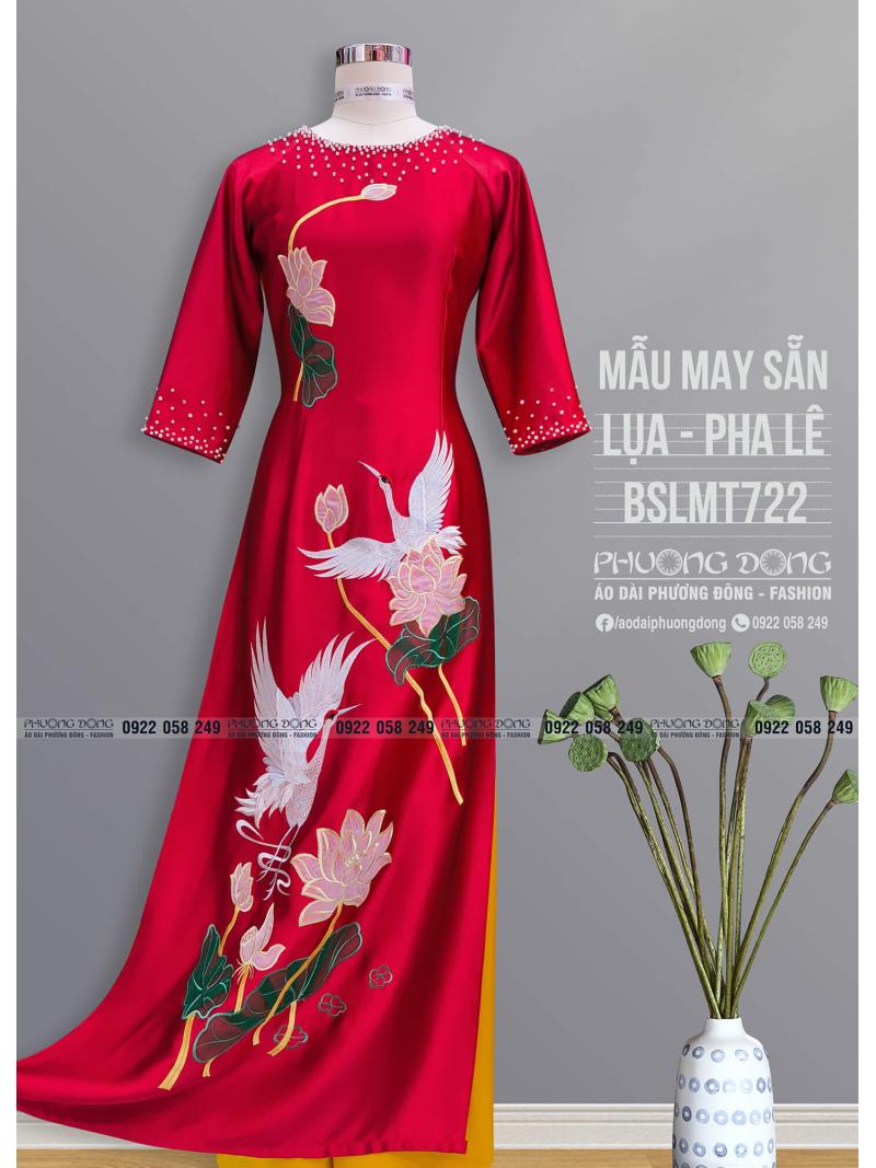 Áo Dài Bà Sui Lụa Thêu Kết Pha Lê BSLMT722